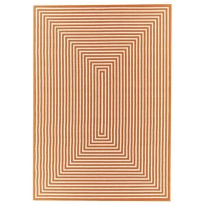 Oranžový vonkajší koberec Floorita Braid, 133 × 190 cm