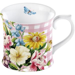 Kvetinový porcelánový hrnček Creative Tops English Garden, 350 ml
