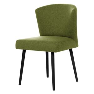 Zelená jedálenská stolička s čiernymi nohami Rodier Richter
