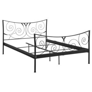 Čierna dvojlôžková kovová posteľ Støraa Isabelle, 140 × 200 cm