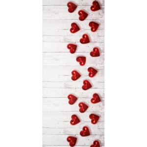Vysokoodolný koberec Webtappeti Hearts, 58 × 80 cm