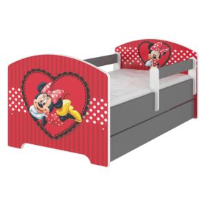 DO Disney Minnie srdce 140x70 detská posteľ Variant úložný box: Bez úložného boxu, Variant matrac: Kokosový matrac (+15 Eur)