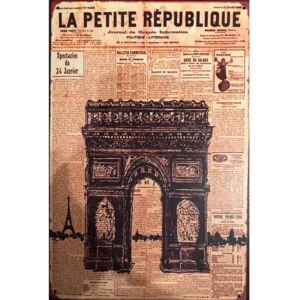 Ceduľa La Petite Republique 30cm x 20cm Plechová tabuľa