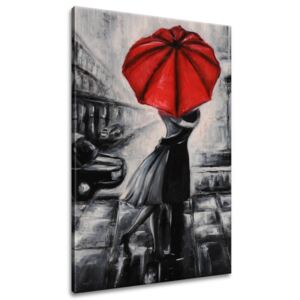 Gario Obraz na plátne Červený bozk v daždi Rozmery (š x v): 70 x 100 cm