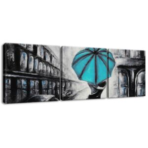 Gario Obraz na plátne Tyrkysový bozk v daždi Rozmery (š x v): 90 x 30 cm