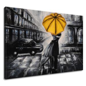 Gario Obraz na plátne Žltý bozk v daždi Rozmery (š x v): 100 x 70 cm