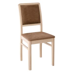Jedálenská stolička: OREGON Farba: biela teplá/dub sonoma, Látka: 1074