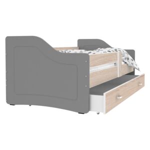 GL Swan sivá Color posteľ pre deti 180x80 Farba: Borovica