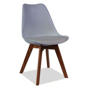 Jedálenská stolička: KRIS BUK SIGNAL - stoličky: drevo buk/ ekokoža biela