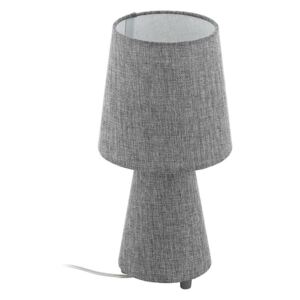 Eglo 97122 Stolová textilná lampička CARPARA E14 2X5,5W šedá