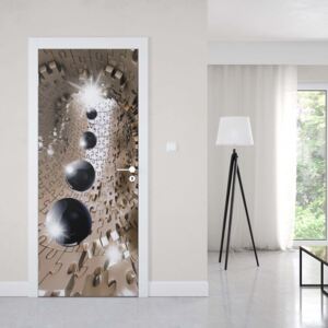 GLIX Fototapeta na dvere - 3D Puzzle Tunnel Modern Design