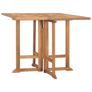 Skladací záhradný jedálenský stôl 90x90x75 cm teakový masív