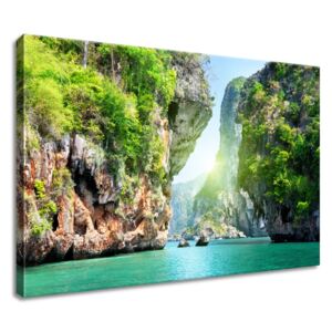 Gario Obraz na plátne Skaly a more v Thajsku Rozmery (š x v): 60 x 40 cm