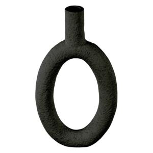 PRESENT TIME Váza Ring oválná – čierna 16,5 x 31 cm