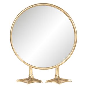 Zlaté kozmetické zrkadielko Duck - 25*9*30 cm