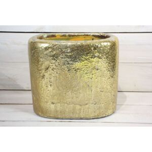 Betónová váza - zlatá (v. 22 cm) veľkosť