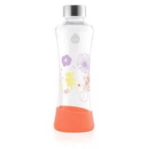 Oranžová sklenená fľaša Equa flowerhead Poppy, 550 ml