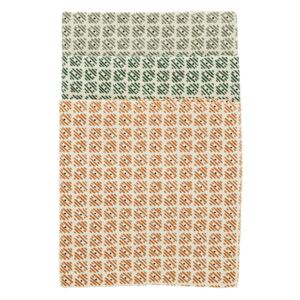 Bavlněná utěrka Green/Orange - set 3 ks
