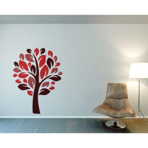GLIX Strom III. - samolepka na zeď Svetlo červená 50 x 70 cm