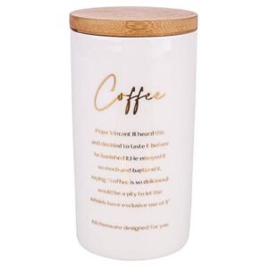 Biela dóza z porcelánu, 500 ml, Organic Barva: Coffee