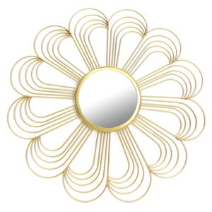 Okrúhle nástenné zrkadlo, 50,5x50,5 cm, Bamoa Gold