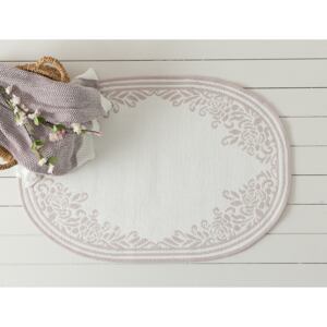 Obojstranný guľatý koberec, 60x90 cm, Saville Barva: ružová/biela