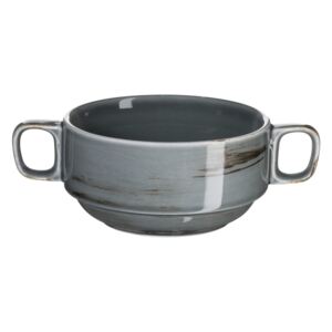 Porcelánová miska na polievku, 270 ml, Derby Barva: Sivá
