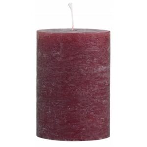 Rustikálna stĺpová sviečka v tmavočervenej farbe 7x10 cm Chic Antique 35715