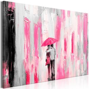 Obraz - Umbrella in Love (1 Part) Wide Pink 90x60