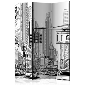 Paraván - Street in New York city [Room Dividers] 135x172