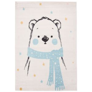 Detský kusový koberec Ľadový medveď krémovo modrý, Velikosti 120x170cm
