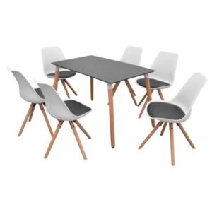 Fedora 7-dielna jedálenská súprava stola a stoličiek