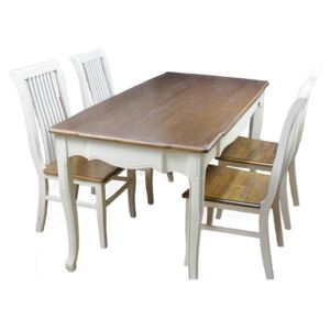 Le Décor Jedálenský set Provence, drevený stôl + 4 stoličky, D538,D537
