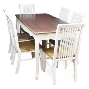 Le Décor Jedálenský set Provence, drevený stôl + 6 stoličiek, D538,D537