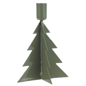 Kovový vianočný svietnik Christmas Tree Green