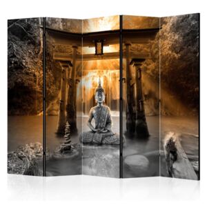 Paraván - Buddha Smile (Orange) II [Room Dividers] 225x172