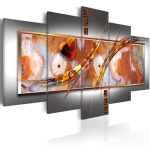 Obraz na plátne - Orange destruction 100x50 cm
