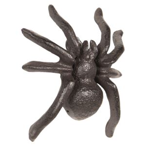 Hnedá liatinová dekorácie pavúk - 8 * 2 * 9 cm