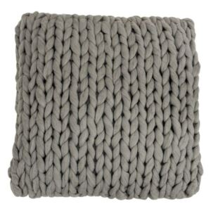 Pletený šedý vankúš Tricot grey - 40 * 40 cm