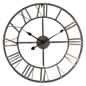Kovové hodiny s rímskymi číslicami - Ø 60*4 cm