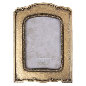 Zlatý rámik na fotografie s patinou Claudette - 15 * 2 * 21 cm / 10 * 15 cm