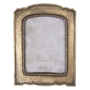 Zlatý fotorámček vo vintage štýle Claudette - 18 * 2 * 24 cm / 13 * 18 cm