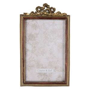 Vintage zlatý fotorámček s ornamentami - 12 * 1 * 19 cm / 10 * 15 cm