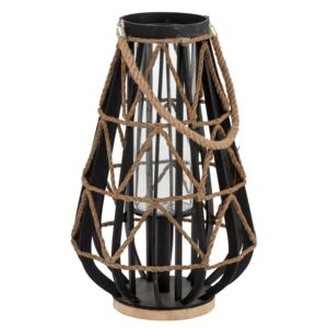Čierna bambusová lampáš Bamboo - Ø 35*56cm