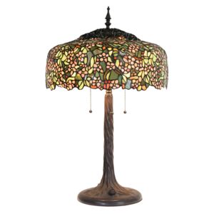 Stolná vitrážované lampa Tiffany Prairie - Ø 46 cm E27 / max 3 * 60W