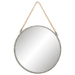 Okrúhle zrkadlo v ráme s povrazom - Ø 56 * 3 cm
