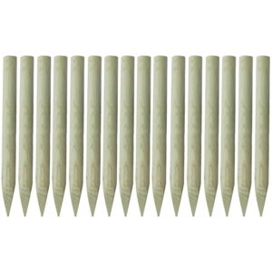 Plotové stĺpiky s hrotom 16 ks, FSC impregnované drevo 100 cm