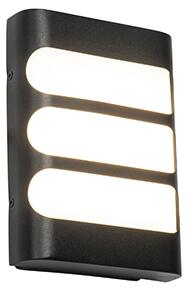 Vonkajšie nástenné svietidlo čierne vrátane LED so snímačom svetla / tmy - Gaev