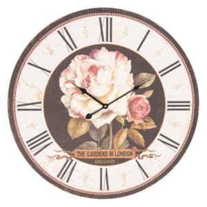 Kvetinové hodiny Gardens in London - Ø 60 * 4 cm / 1 * AA