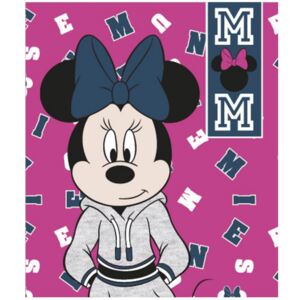 E pus M · Fleecová deka Minnie Mouse - Disney - motív Cool Minnie - polar fleece 220 GSM - 120 x 140 cm